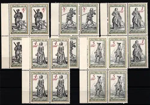Tschechoslowakei 2742-2746 postfrisch als 4er Blöcke #JI527