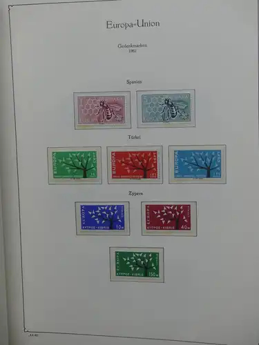 Europa Union Cept 1956-1975 besammelt im Kabe Vordruck #LX908