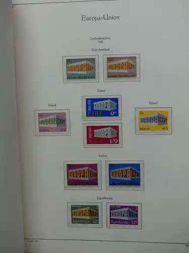 Europa Union Cept 1956-1975 besammelt im Kabe Vordruck #LX908