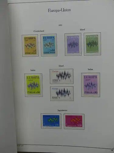 Europa Union Cept 1956-1975 besammelt im Kabe Vordruck #LX908