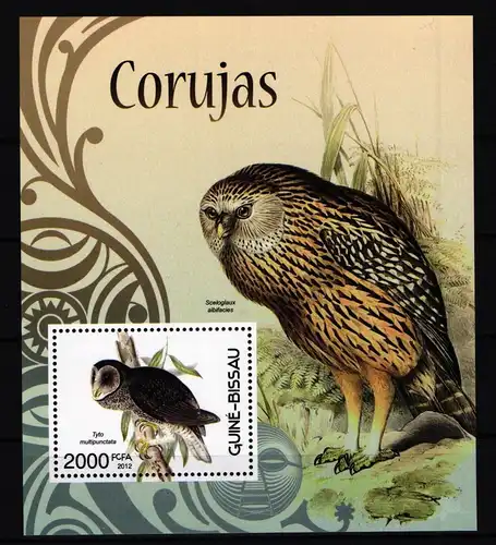 Guinea Bissau Block 1074 postfrisch Eulen #JH124
