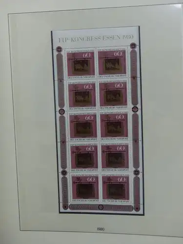 BRD Bund ab 1977 postfrisch besammelt im Lindner T Vordruck #LX924