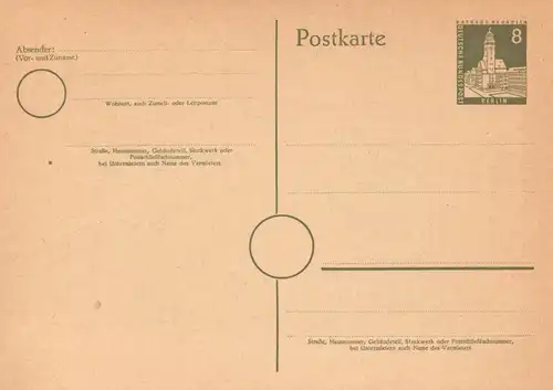 Berlin P31 als Ganzsache ungebraucht #JO377