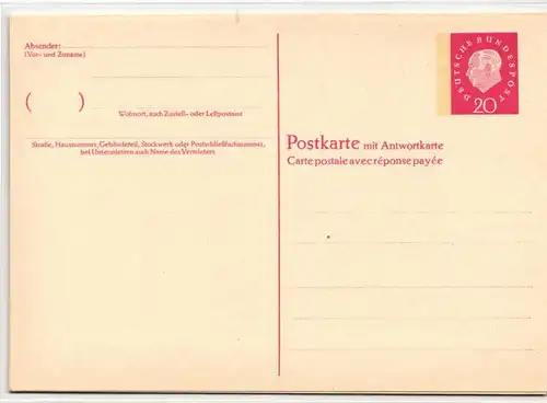 BRD Bund P47 als Ganzsache ungebraucht #JN808