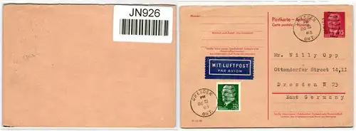 DDR P 64bII DV als Ganzsache gebraucht, DV: III/18/185 #JN926