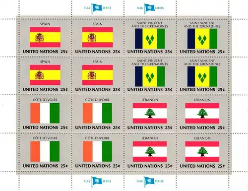 Vereinte Nationen 553-568 postfrisch Kleinbogen #JN960