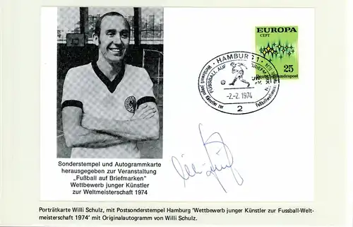 Bund Autogrammbrief mit Originalautogramm von Willi Schulz #HE252