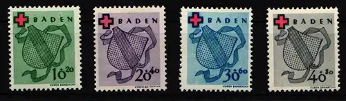 Französische Zone Baden 42A- 45A postfrisch #JL553