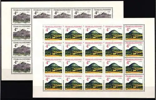Tschechoslowakei 3091-3092 postfrisch als Kleinbögen #JI540