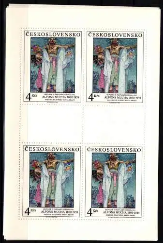 Tschechoslowakei 3069-3072 postfrisch als Kleinbögen, Kunst #JI550