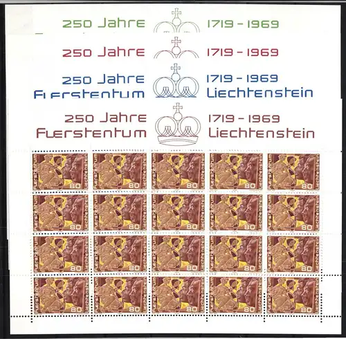 Liechtenstein 508-511 postfrisch als Kleinbogen #JI668