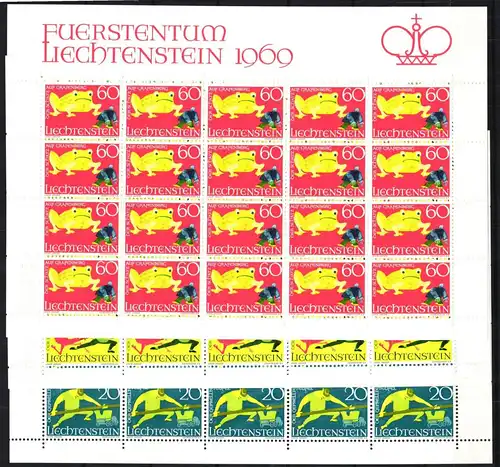 Liechtenstein 518-520 postfrisch als Kleinbogen #JI671