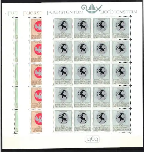 Liechtenstein 514-516 postfrisch als Kleinbogen #JI669