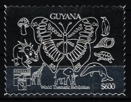 Guyana 3831 BA postfrisch Pilze / Silberfolie #JA875