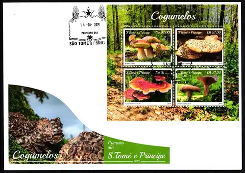 Sao Tome e Principe 8396-8399 gestempelt Kleinbogen als FDC / Pilze #JA923