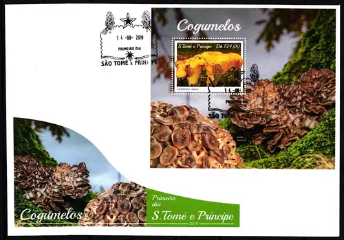 Sao Tome e Principe 8396-8399 gestempelt Kleinbogen als FDC / Pilze #JA938