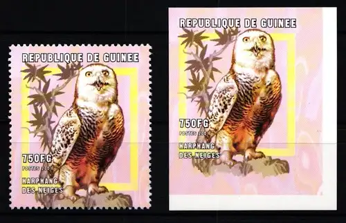 Guinea 3075 A+B postfrisch Eule #JA956