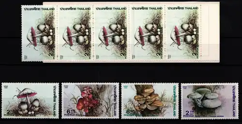 Thailand 1183-1186 und Markenheft mit 1183 postfrisch Pilze #JA966
