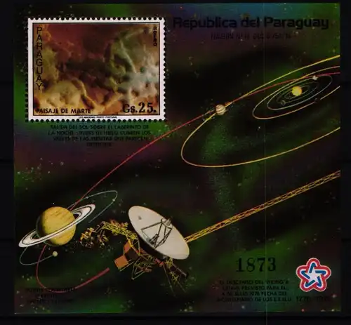 Paraguay Block 307 postfrisch Raumfahrt #JH023