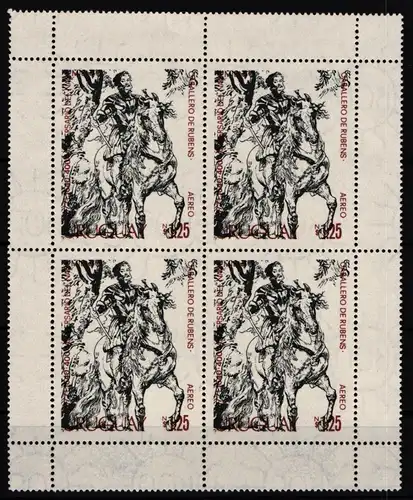 Uruguay 1492 postfrisch Viererblock / Rubens #JH071