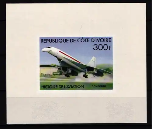 Elfenbeinküste 515 postfrisch Einzelblock B / Concorde #JH078