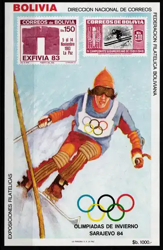 Bolivien Block 136 postfrisch #JP313