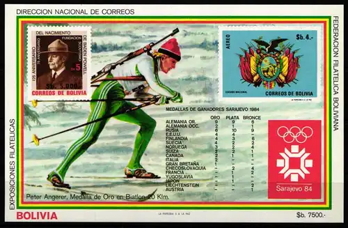 Bolivien Block 141 postfrisch #JP312