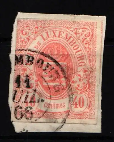 Luxemburg 11 gestempelt auf Briefstück #JN593