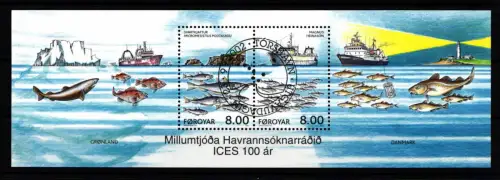 Färöer Block 14 gestempelt #JQ431