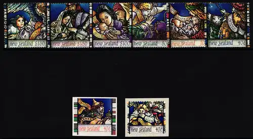Neuseeland 1549-1554 und 1555 und 1556 postfrisch Weihnachten #II053