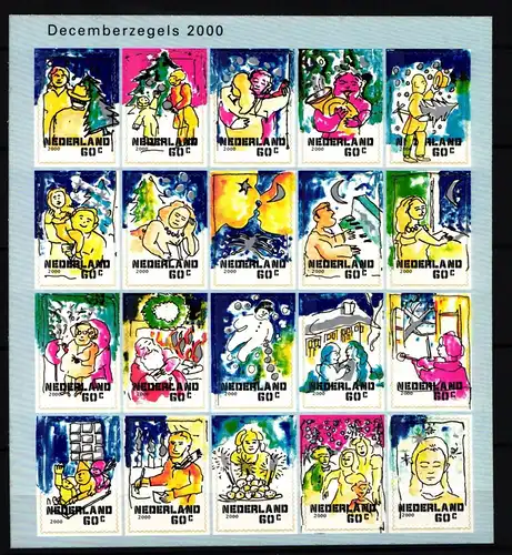 Niederlande 1835-1854 postfrisch Folienbogen / Weihnachten #II101