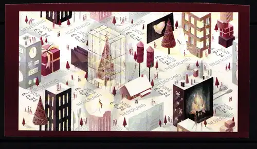 Niederlande 2621-2630 postfrisch Folienbogen / Weihnachten #II091