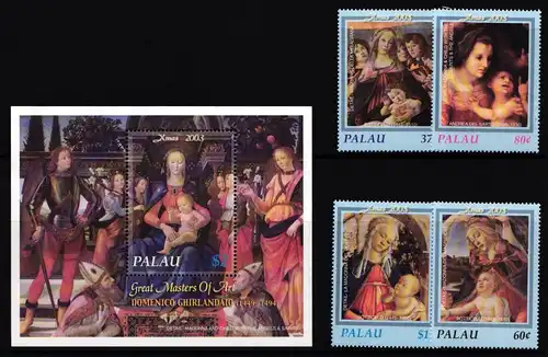 Palau Inseln 2283-2286 und Block 170 postfrisch Weihnachten #II109