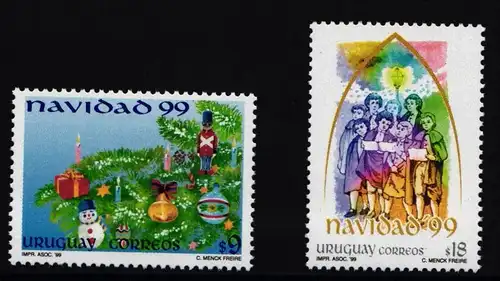 Uruguay 2514 und 2515 postfrisch Weihnachten #II136