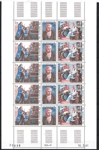 Monaco 1470-1472 postfrisch als Kleinbogen #JK053