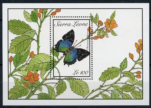 Sierra Leone Block 109 postfrisch Schmetterling #JP151