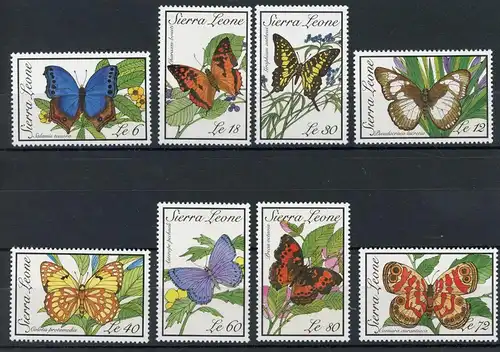 Sierra Leone 1279-1286 postfrisch Schmetterling #JP150