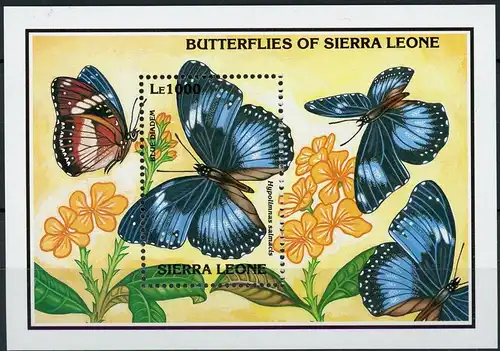 Sierra Leone Block 224 postfrisch Schmetterling #JP154