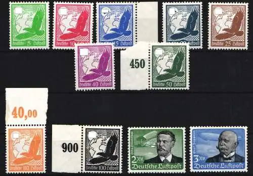 Deutsches Reich 529-539 postfrisch viele geprüft Schlegel BPP #JP868