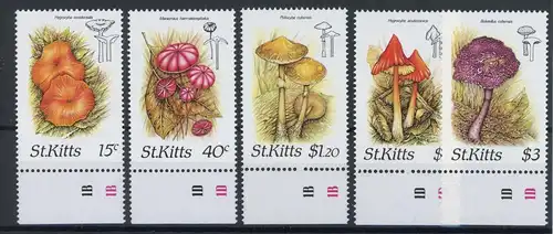 St. Kitts 213-217 postfrisch Pilze #JQ873