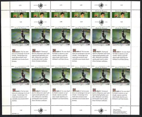 Vereinte Nationen Genf 180-181 postfrisch als Bogen #JK022