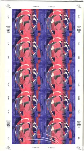 Vereinte Nationen Genf 235-238 postfrisch als Bogen #JK758