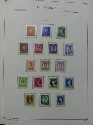 Großbritannien ab 1959 postfrisch besammelt im Kabe Binder #LX991