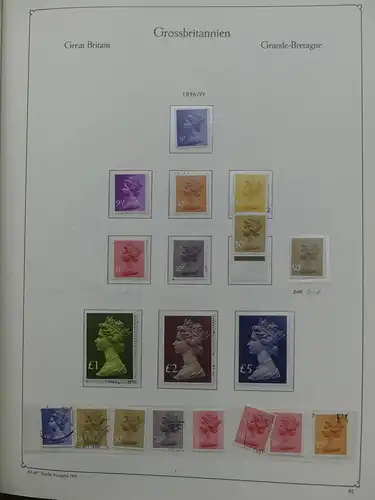 Großbritannien ab 1959 postfrisch besammelt im Kabe Binder #LX991