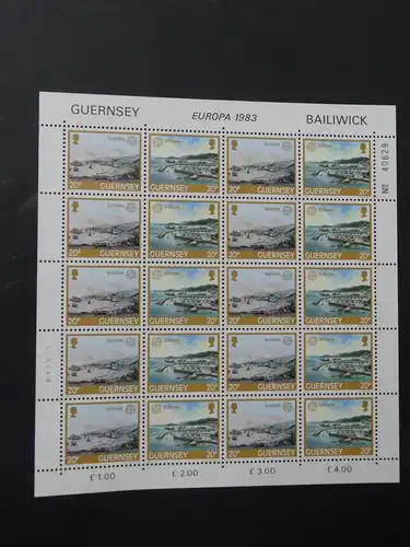 GB Guernsey Kleinbögen postfrisch besammelt im Kabe Binder #LX994