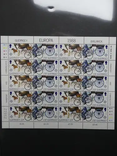 GB Guernsey Kleinbögen postfrisch besammelt im Kabe Binder #LX994