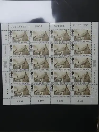 GB Guernsey Kleinbögen postfrisch besammelt im Kabe Binder #LX994