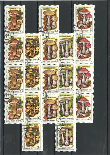 Sowjetunion Fünferstreifen 5603-5607 v gestempelt Pilze #JQ923