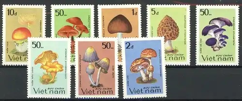 Vietnam 1371-1378 unvollständig postfrisch Pilze #JQ917