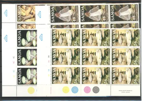 Samoa 15er Bogen 561-564 postfrisch Pilze #JQ935